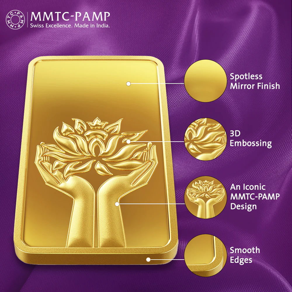 24K (999.9+) Purest 5 gm Lotus Gold Bar - Image 4