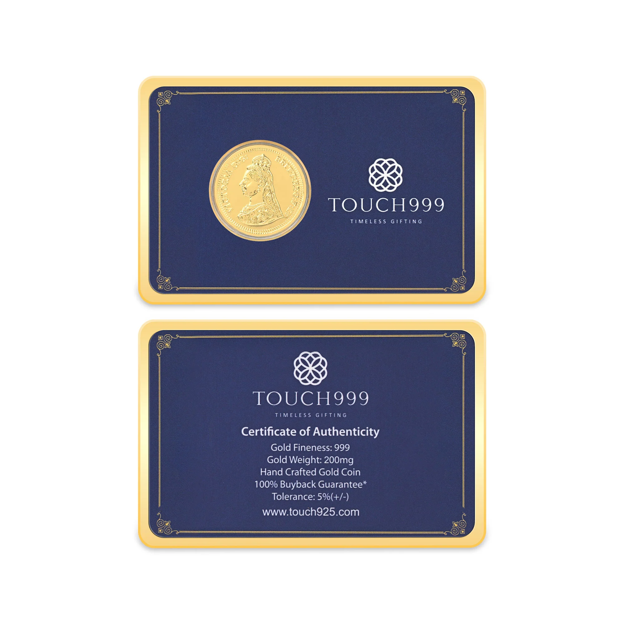 24K (999) Pure 200 mg Victoria Gold Coin - Image 5