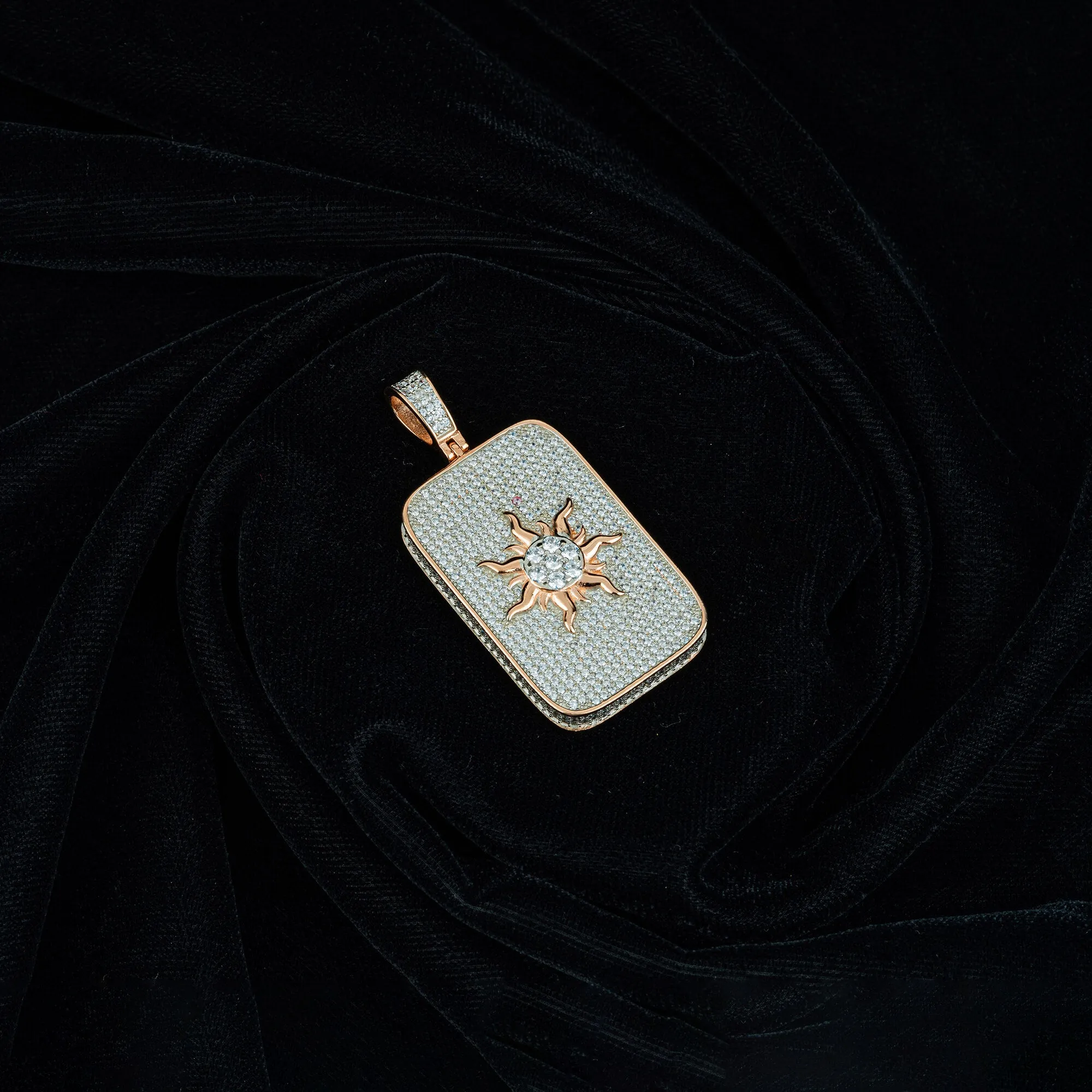Radiant Dawn Zircon studded Rose Gold Locket - Image 3