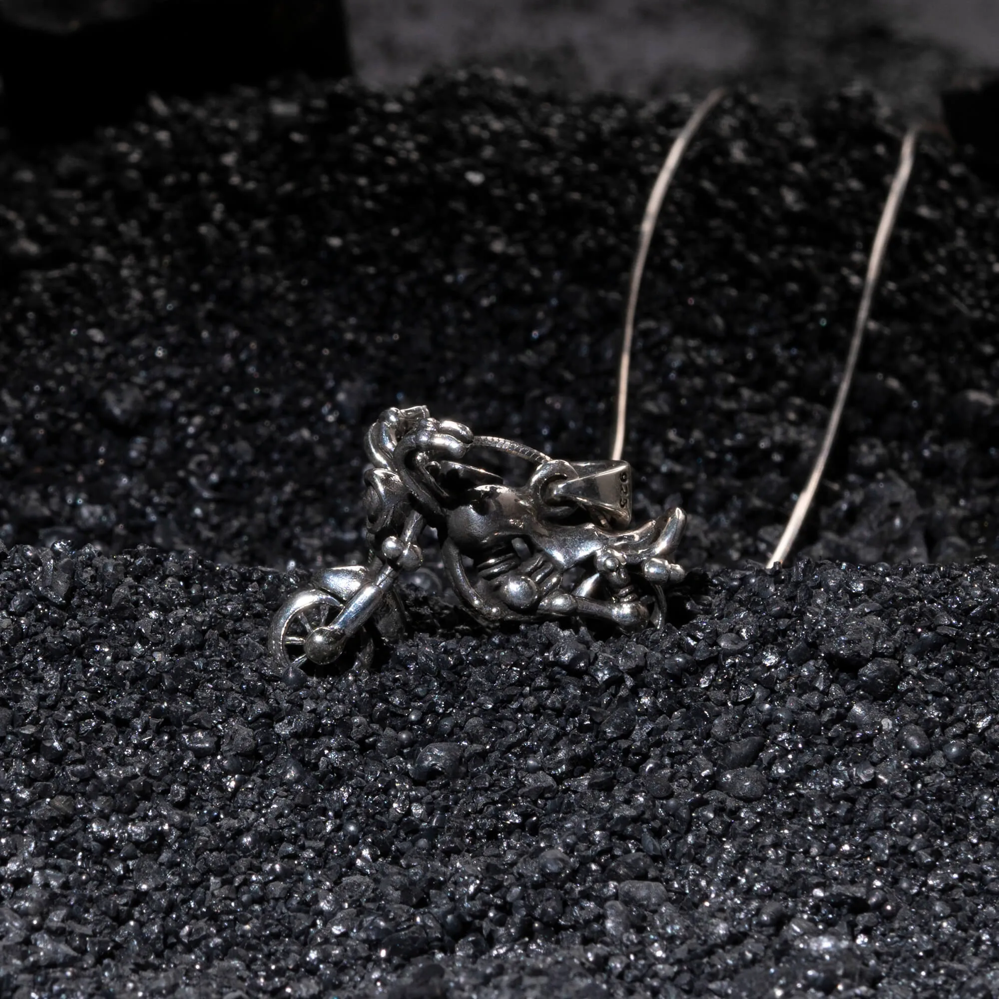 Riders Reverie Silver Motorcycle Locket - Image 3