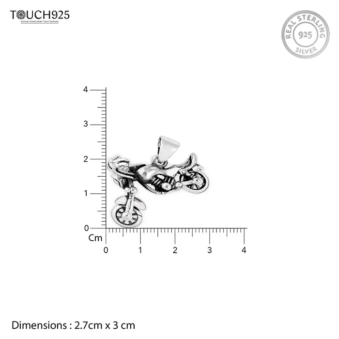 Riders Reverie Silver Motorcycle Locket - Image 4